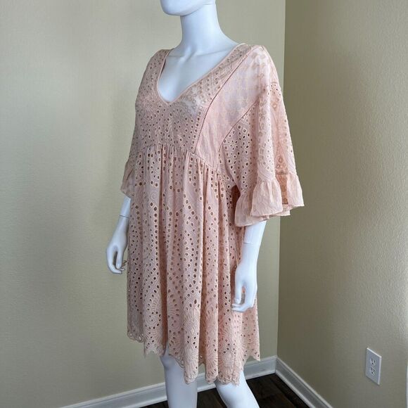 Anthropologie Pink Ruffled Tiered Sundress - Picture 13 of 16